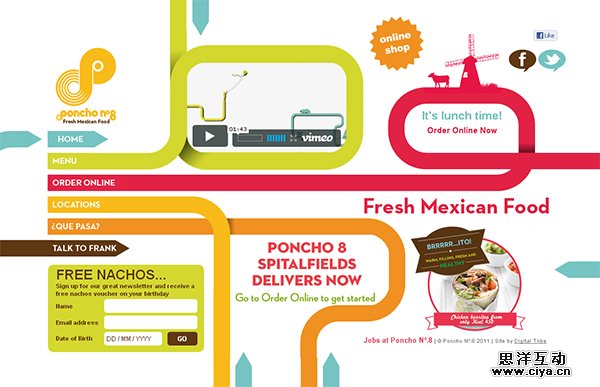 Poncho8 in 70 Best Creative Websites of 2012