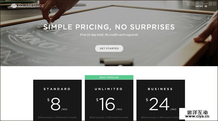 酷站欣赏：21例定价页面的网页设计欣赏,互联网的一些事