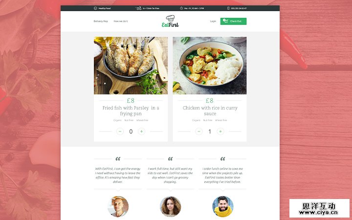 eatfirst food cooking order homepage
