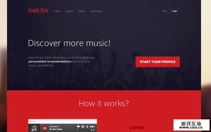 last fm homepage redesign concept
