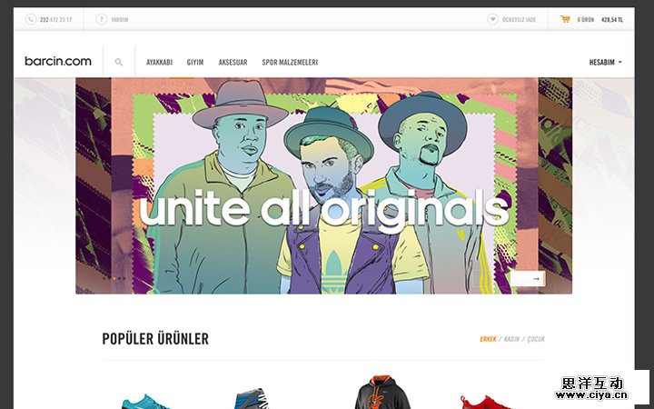 barcin clean white homepage design