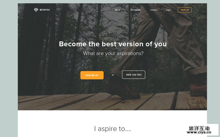 hero image homepage landing design