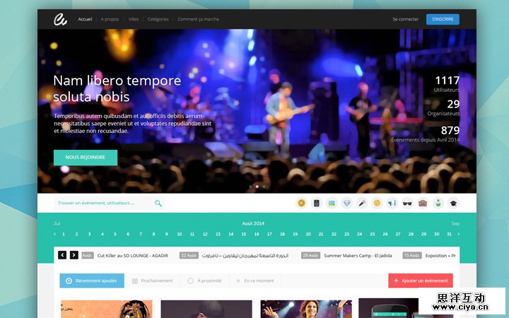 homepage website design hero image