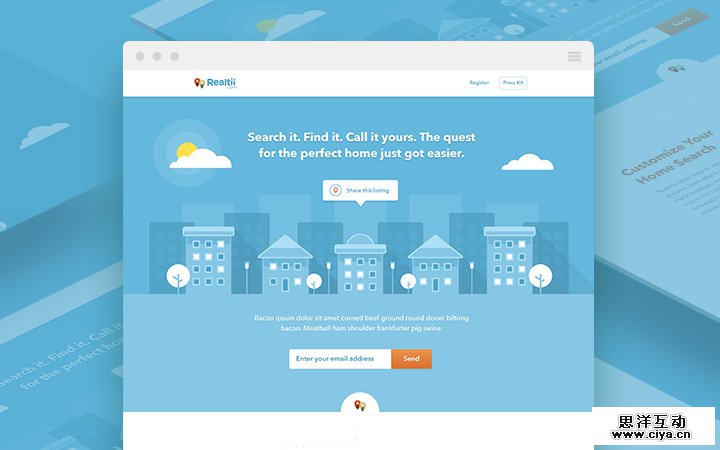 realtii realty homes website homepage design