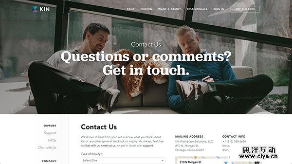 请联系我！15个体验舒适的联系人页面设计欣赏