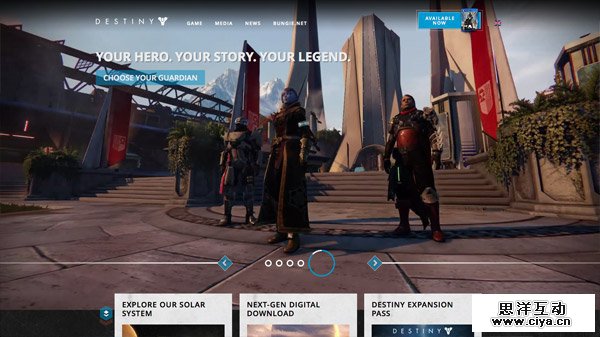 Destiny 网页设计欣赏