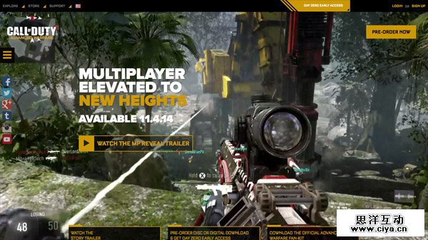 Call of Duty: Advanced Warfare 网页设计欣赏