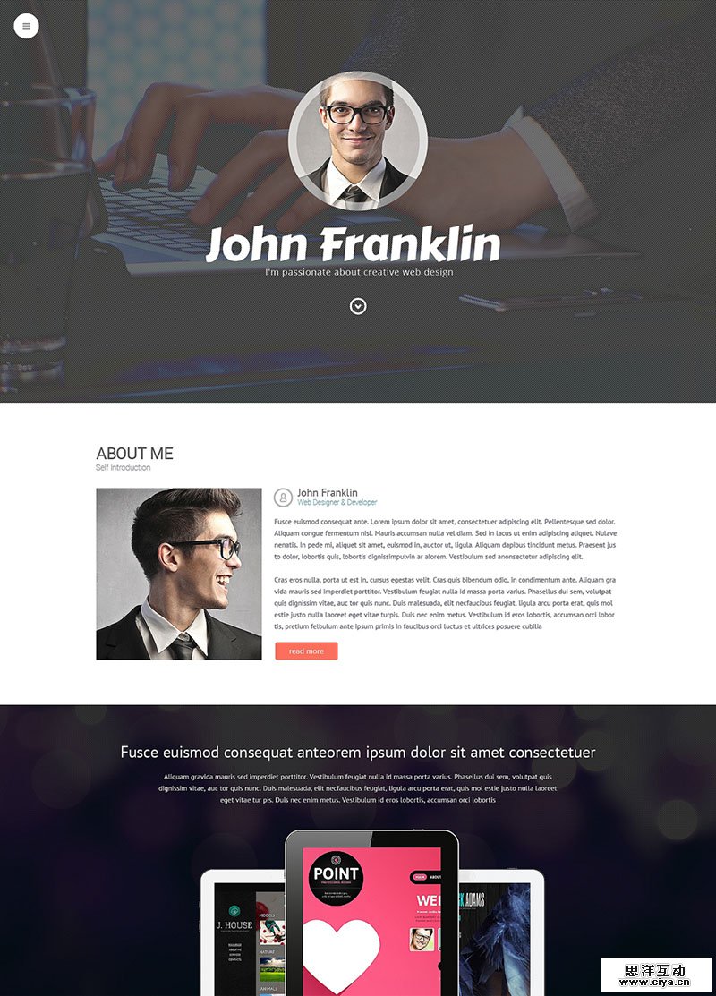 Designer's Portfolio WordPress Theme