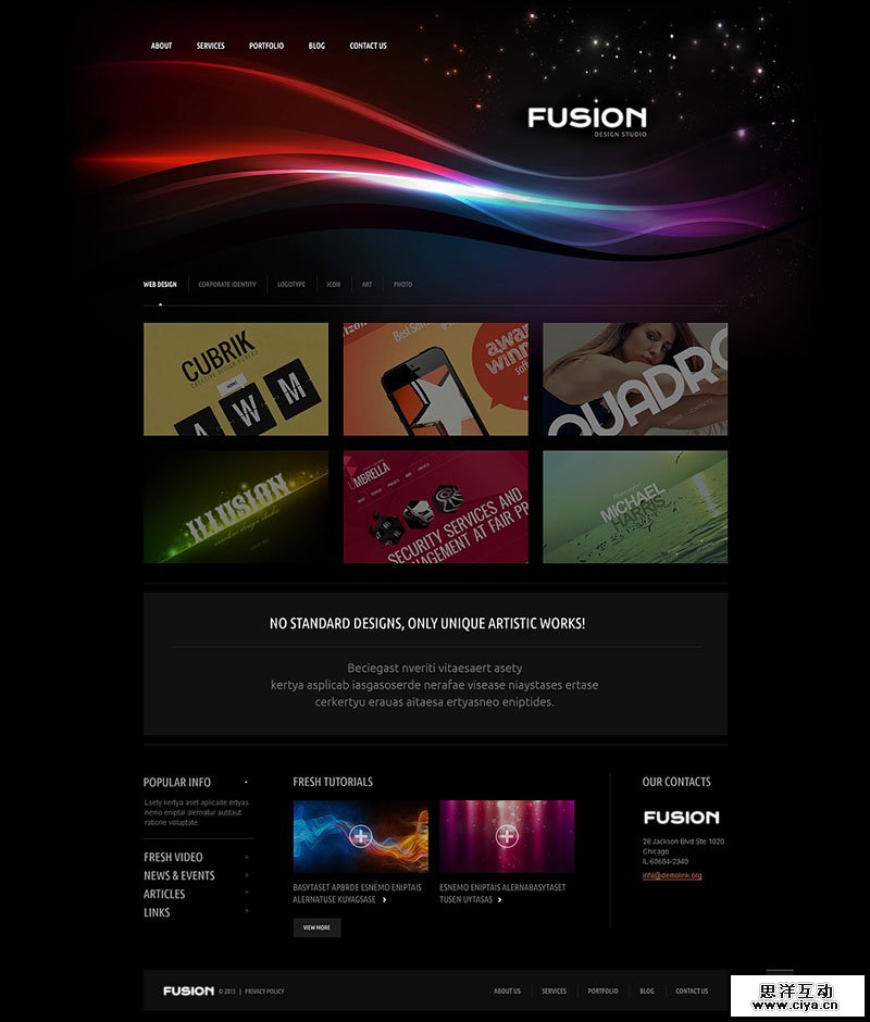Futuristic Design Studio WordPress Theme