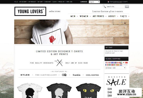 帅Tee来袭！一组另类的t-shirt购物网站欣赏