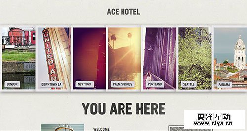 ace-hotel 酒店网站 网页设计