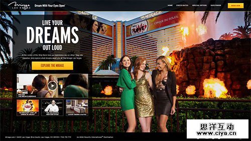 The-Mirage-Hotel-Casino 酒店网站 网页设计