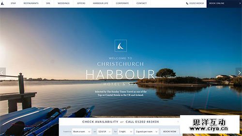 Christchurch-Harbour-Hotel 酒店网站 网页设计