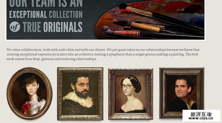 wise and hammer website layout inspiration design team members