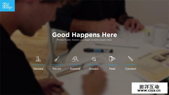 高大上！一组工作台背景的网站设计欣赏