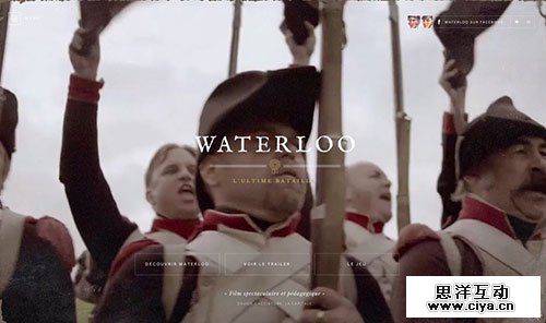 Waterloo: The Film 网页设计欣赏