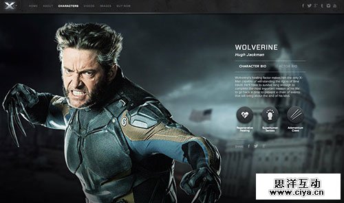 X-Men: Days of Future Past 网页设计欣赏
