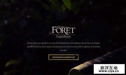 Il était une forêt - l'Expédition 网页设计欣赏