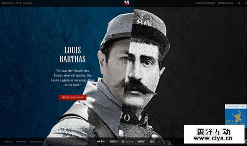 14 – Diaries of the First World War 网页设计欣赏