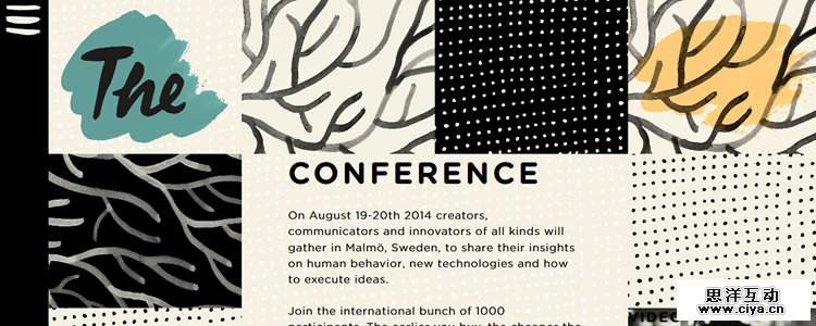 The Conference by Media Evolution 2014 Three-Line Fixed Side Navigation