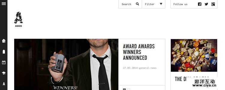 AWARD Sliding Fixed Top Navigation
