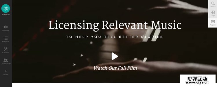 The Music Bed Fixed Side Navigation