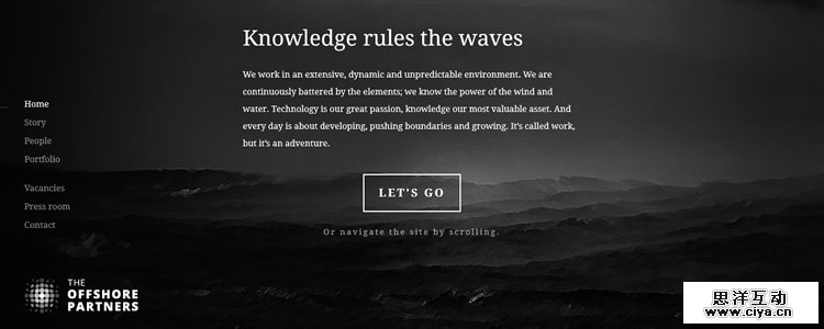 The Offshore Partners Fixed Top Navigation Button