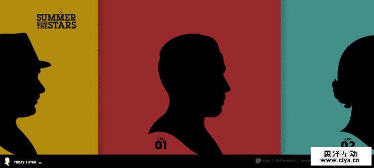 TCM Summer Under the Stars movie animated css parallax scrolling