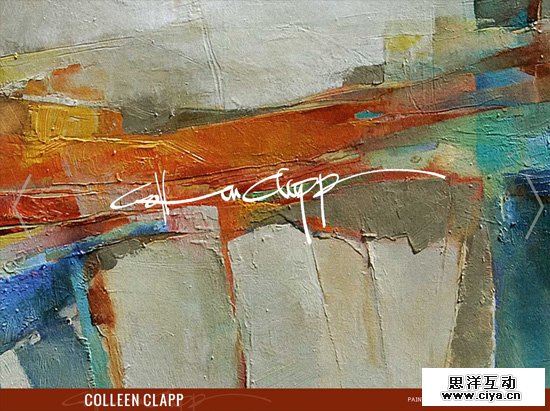 Textured website design example: Colleen Clapp