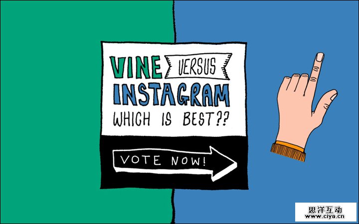 damndigital_15-inspiring-examples-of-illustration-in-web-design_vine-vs-instagram