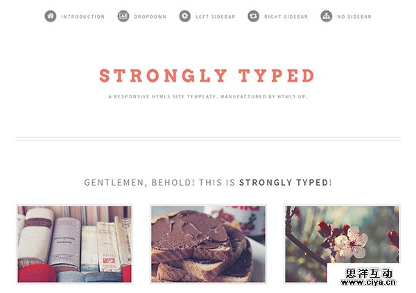 Strongly Typed in 23 Free HTML Templates