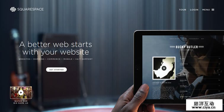 Squarespace homepage clean modern responsive web inspiration