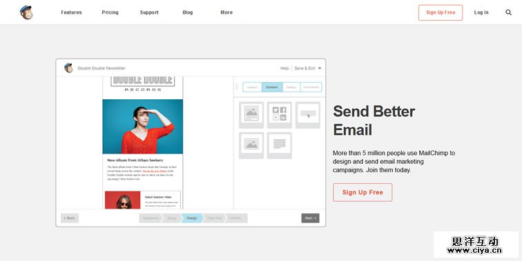 MailChimp homepage clean modern responsive web inspiration