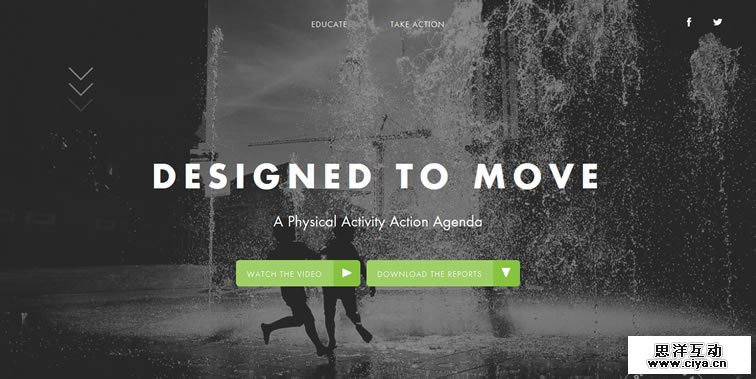 Designed To Move homepage clean modern responsive web inspiration