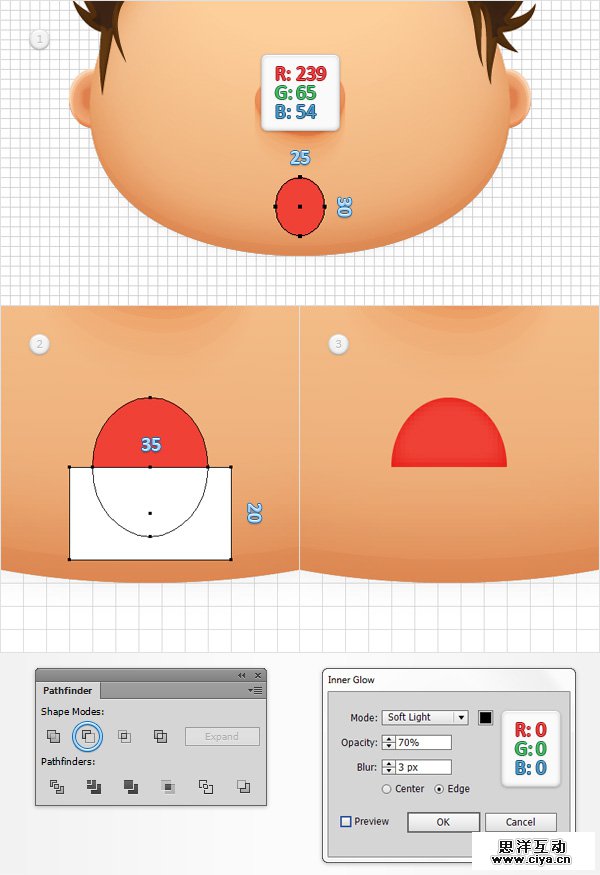 AI教程！教你在Illustrator中创建胖胖的可爱卡通头像