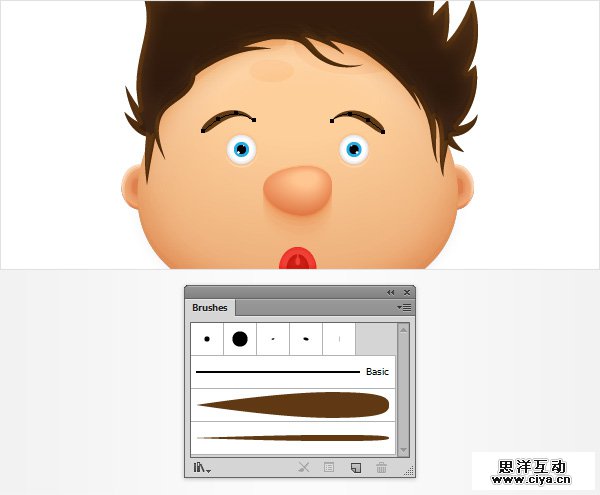 AI教程！教你在Illustrator中创建胖胖的可爱卡通头像