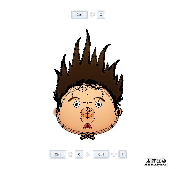 AI教程！教你在Illustrator中创建胖胖的可爱卡通头像