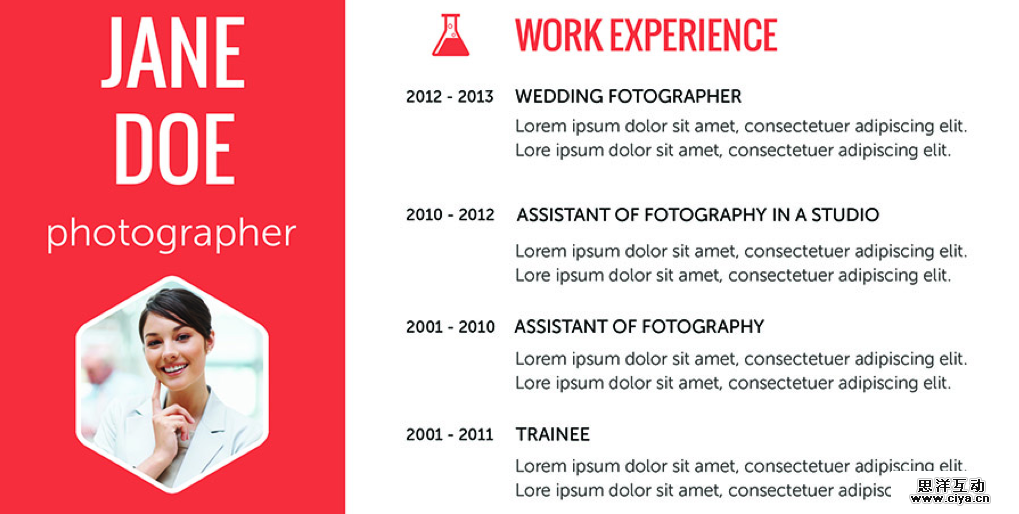 Flat resume design 10