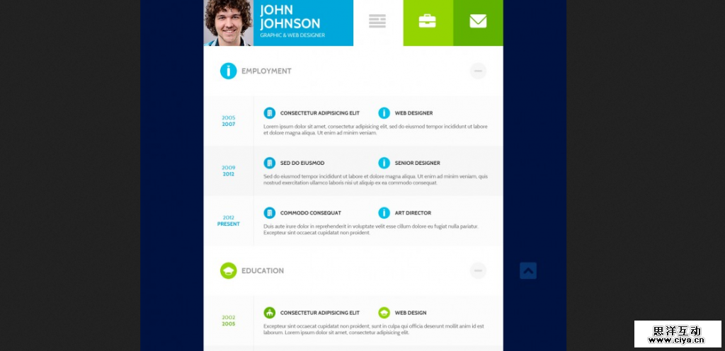 Flat resume design 2