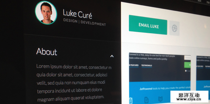 Flat resume design 6