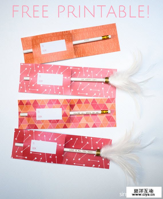 Free Valentine's Day Printable for Pencil by Simplified Bee in 16 Valentine's Day Design Freebies
