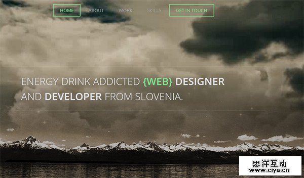 Admir Hadzic in Collection of 50 Modern Websites in Dark Style