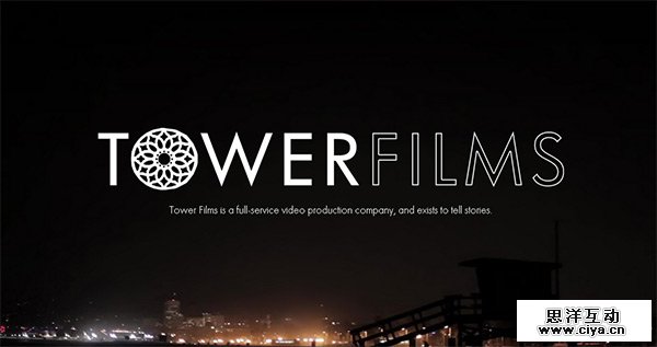 Tower Films in Collection of 50 Modern Websites in Dark Style