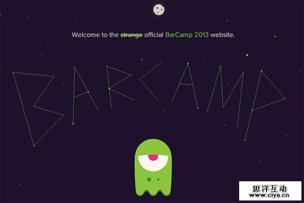 BarCamp Omaha in Collection of 50 Modern Websites in Dark Style