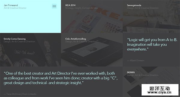 Jan Finnesand in Collection of 50 Modern Websites in Dark Style