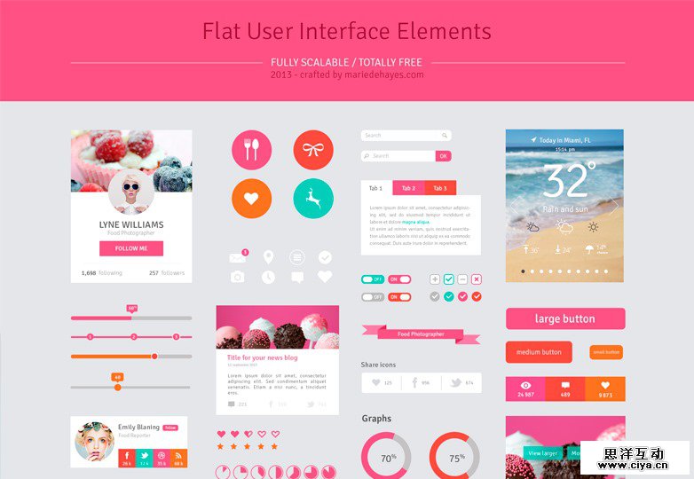 Flat UI elements