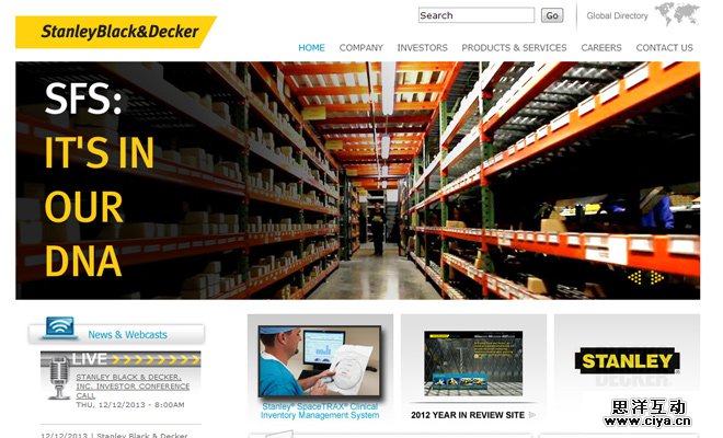 stanley black decker website