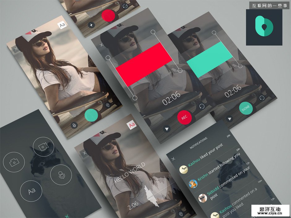 设计欣赏：21个突破流行的UI界面,互联网的一些事