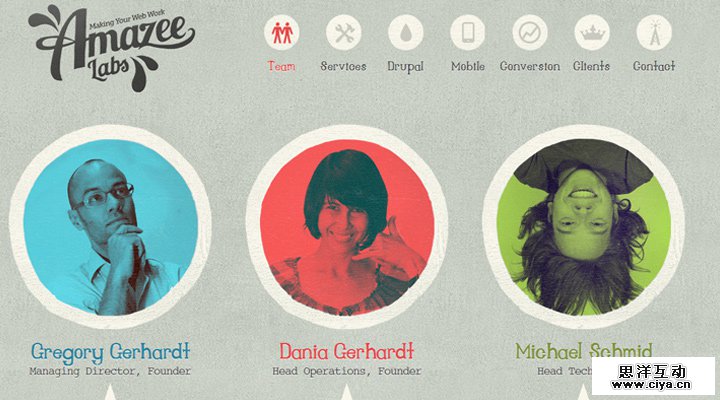 amazee labs website team webpage layout design