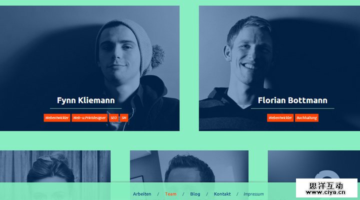 herrlich media team company website layout
